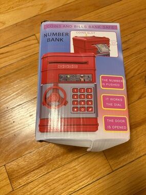 Red Electronic Number Bank Safe - Unbranded